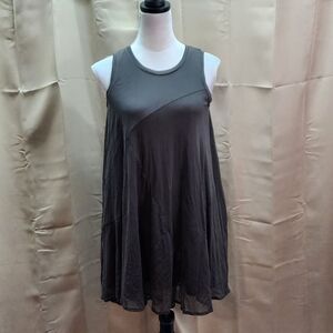 Vivienne Tam Gray Chiffon Style Shift Dress Size XS